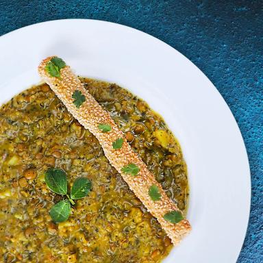 آش عدس و بلغورجو