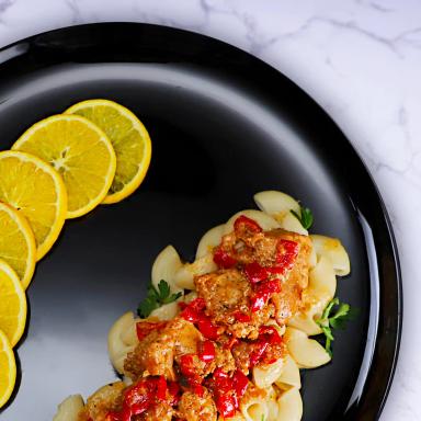 پاستا مرغ پرتقالی