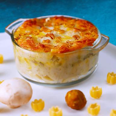 گراتن پاستا با مرغ