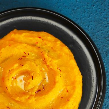 پوره سیب زمینی با زعفران