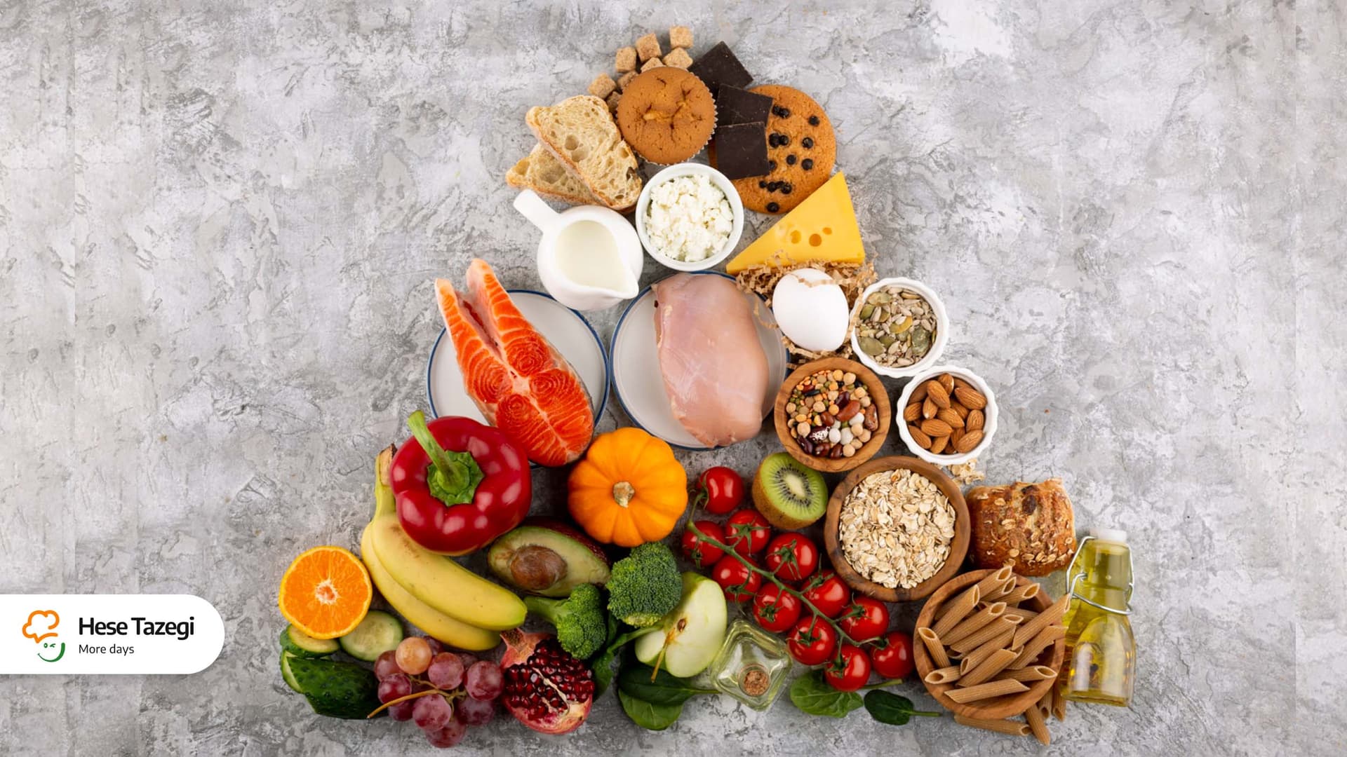 هرم غذایی چیست و شامل چه مواد غذایی است