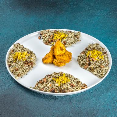 پلو شوشتری با مرغ