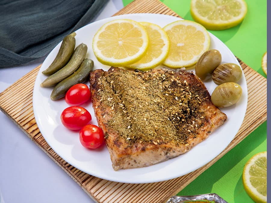 ماهی با مرینیت ادویه تاکو