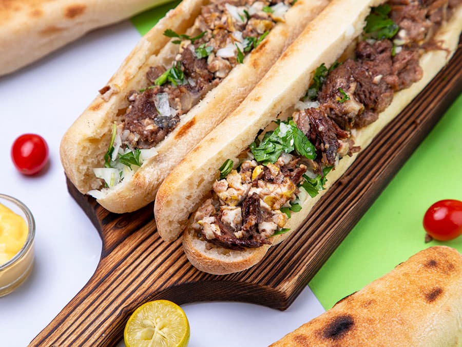 ساندویچ مغز و زبان