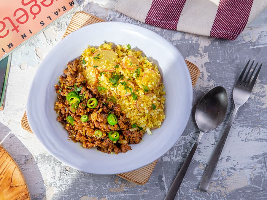 خوراک گلکلم و تربچه با گوشت