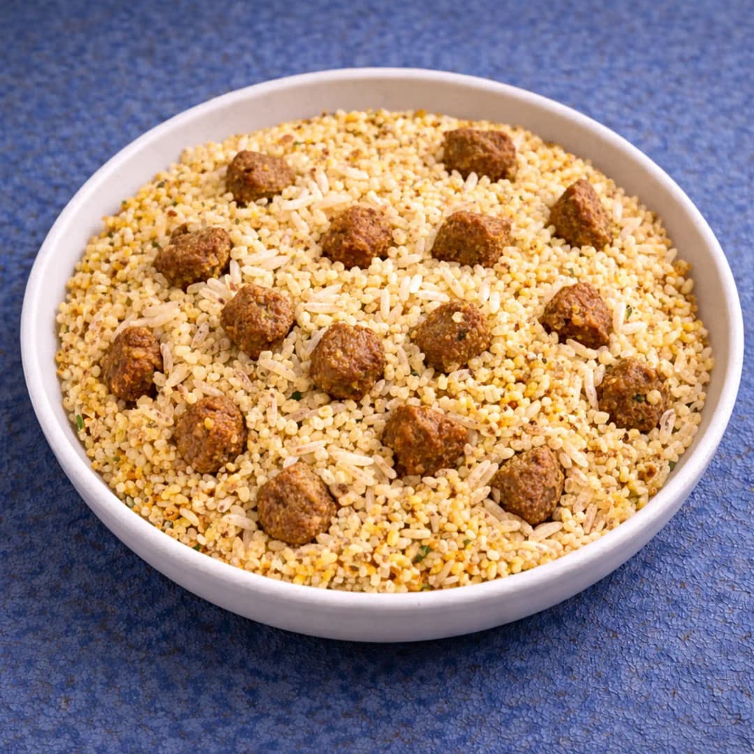 دَمی برنج و بلغور گندم