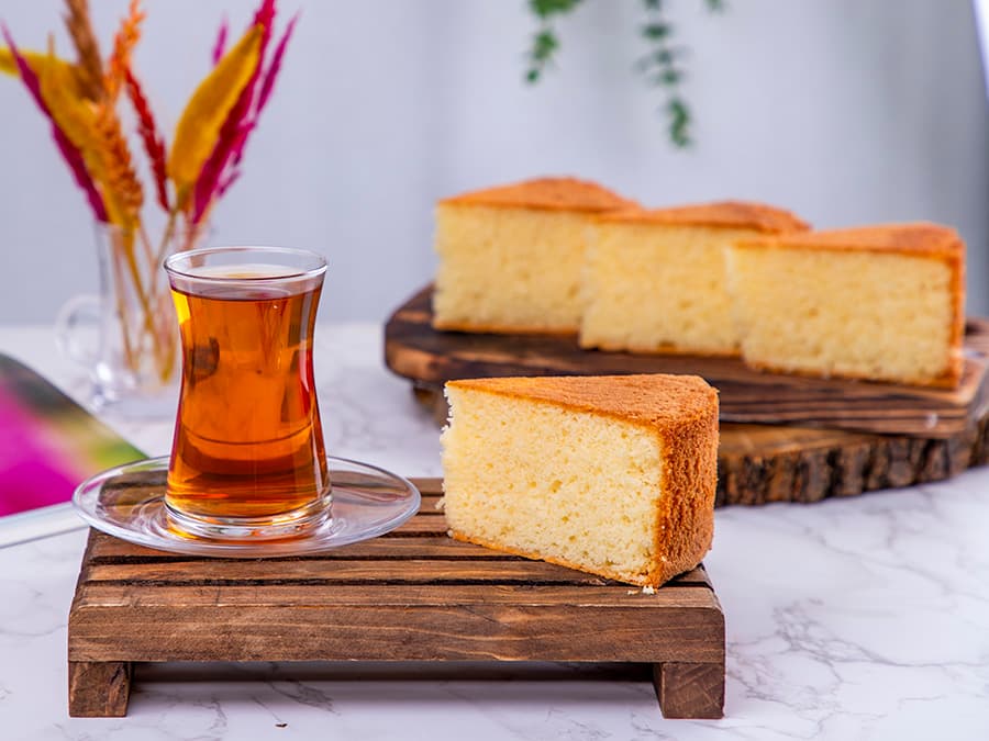 کیک وانیلی ساده