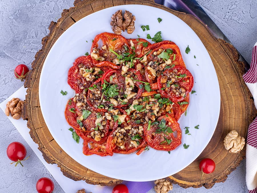 گوجهفرنگی با روغن زیتون
