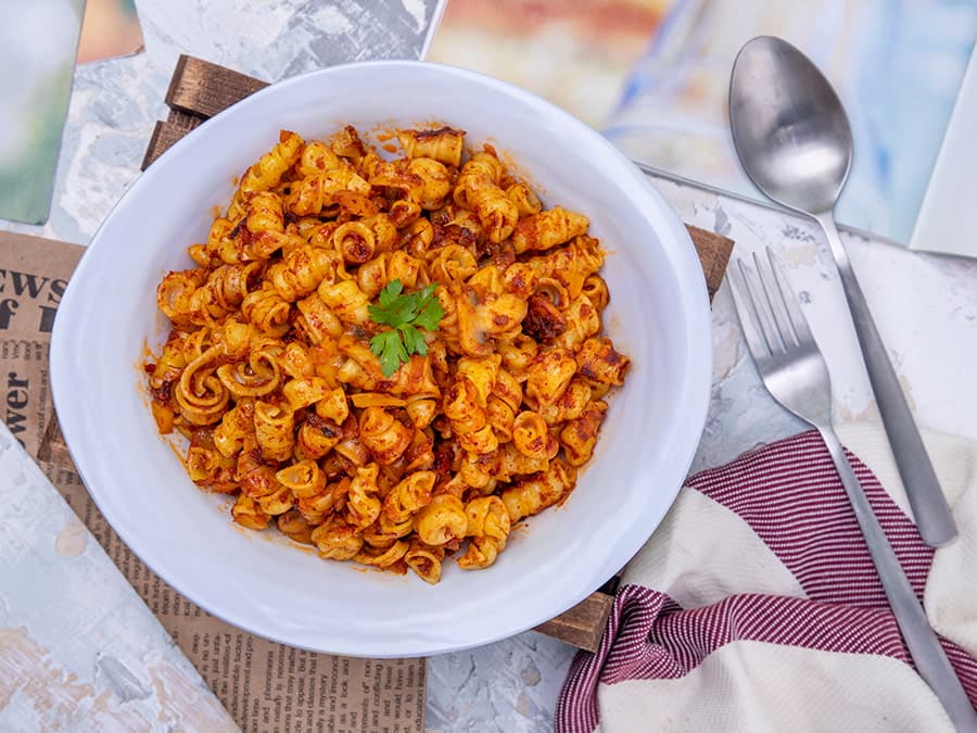 گالری ماکارونی با قارچ