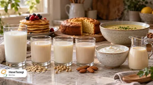 جایگزین شیر در آشپزی و شیرینیپزی؛ بهترین انتخاب برای هر دستور