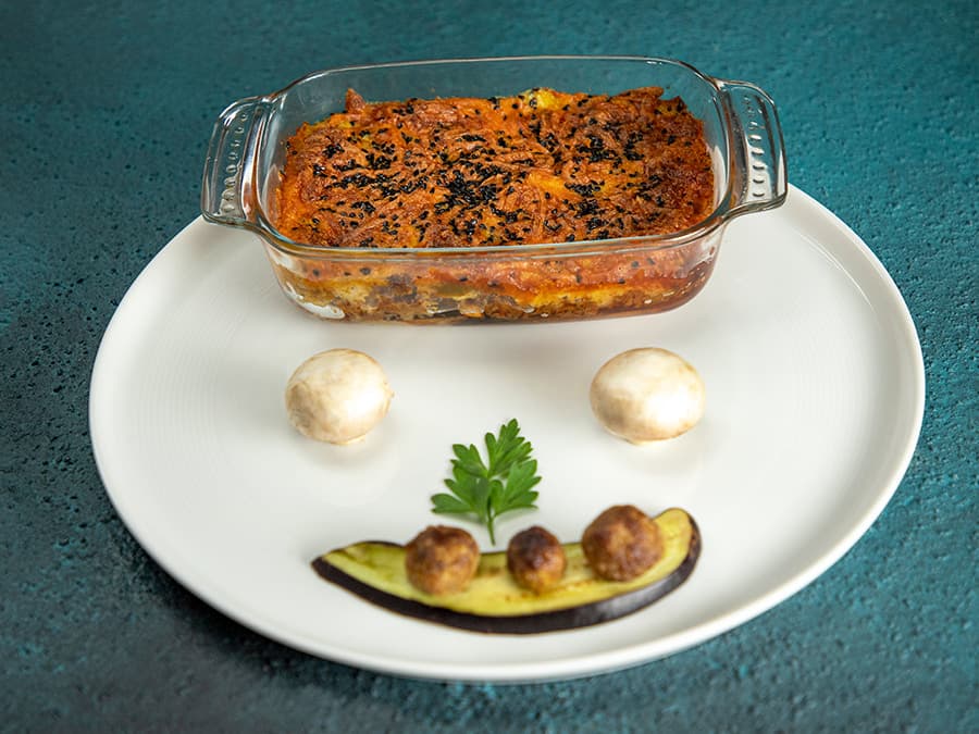 گراتن بادمجان و گوشت