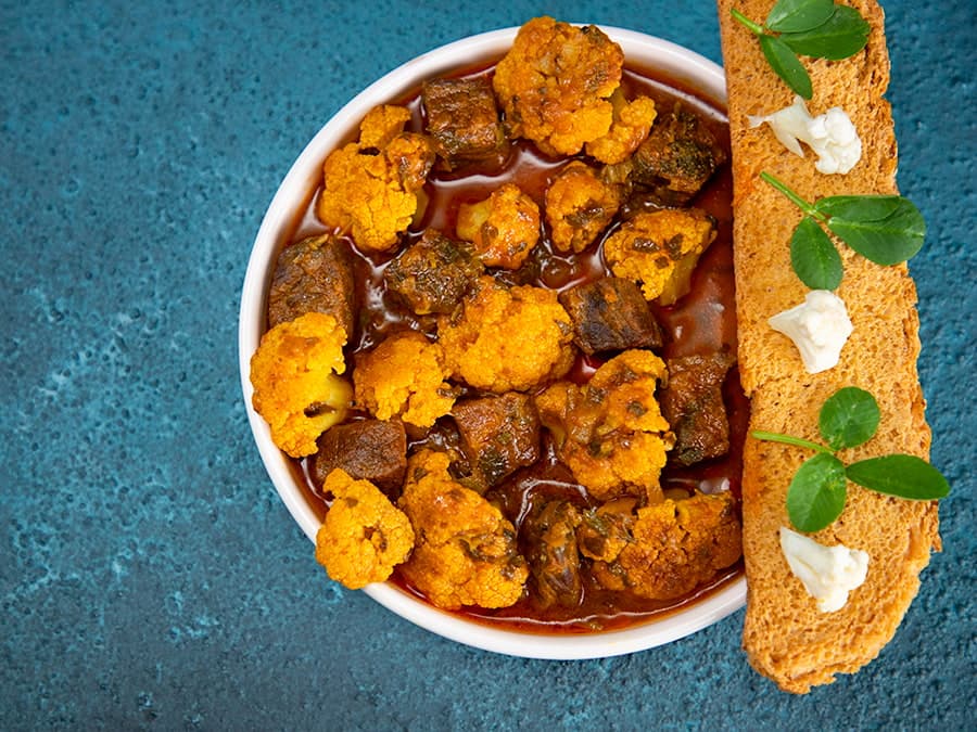 خورش گل کلم با گوشت