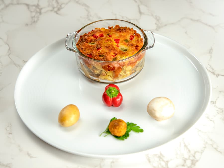 گراتن سیب زمینی و مرغ