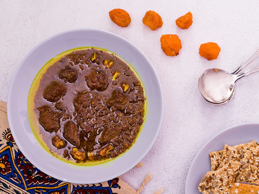 خورش آلو و گردو سمنان