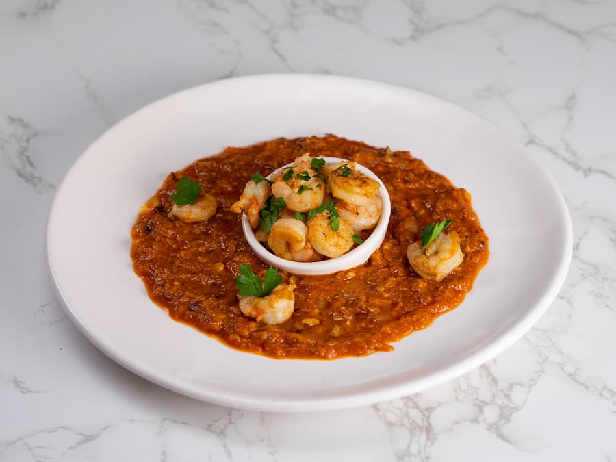 میگو سرخشده با سس چیلی