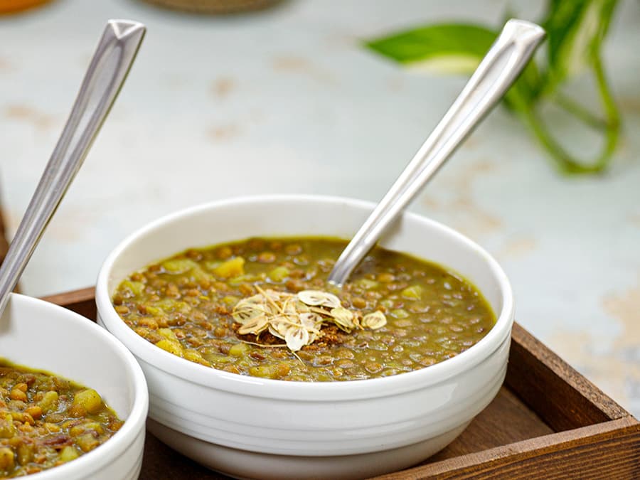 عدسی با سیبزمینی