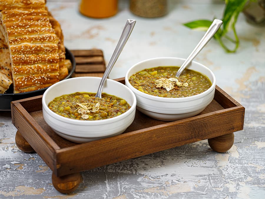 عدسی با سیبزمینی