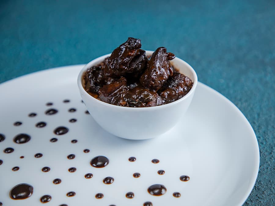 خوراک گوشت با سس باربیکیو