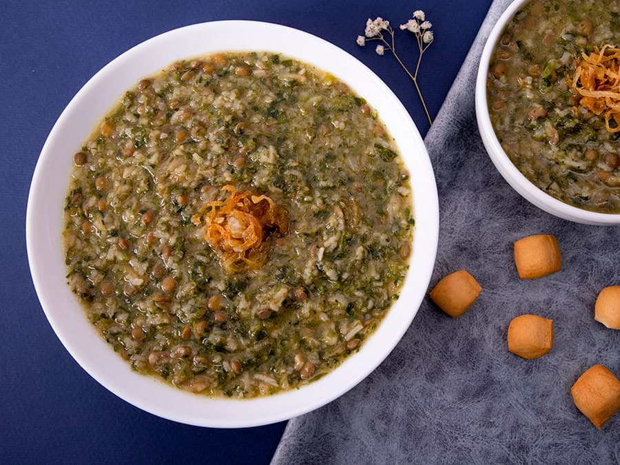 آش اسفناج و گشنیز