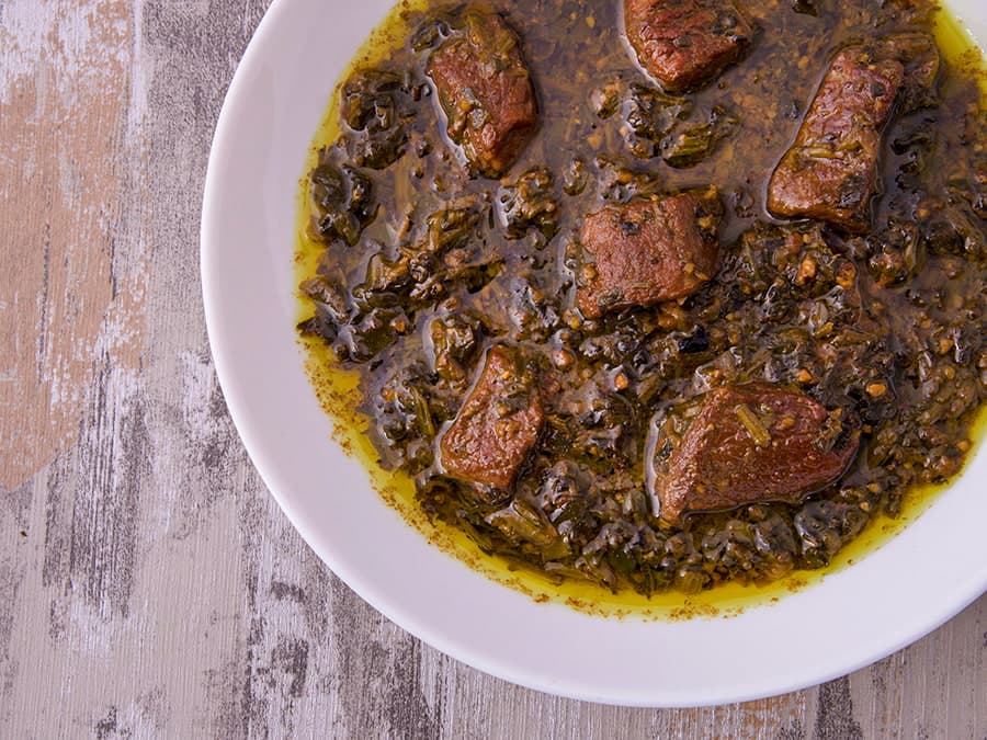 خورش گردو اسفناج