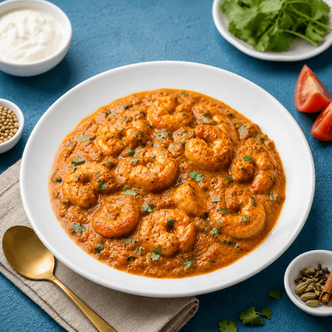 خورش میگو هندی
